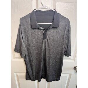 Men’s Lululemon Short Sleeve Polo Shirt Active Gray 3 Buttons Medium Gorpcore